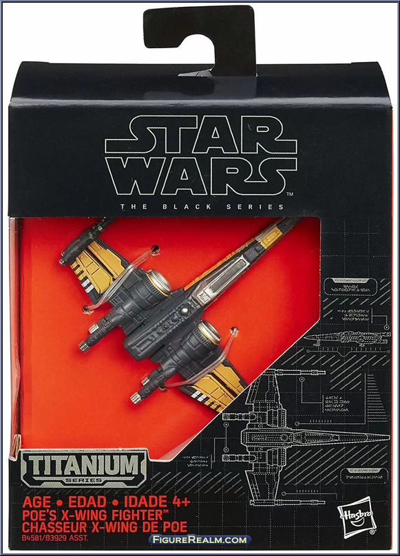 Poe S X Wing Fighter Star Wars Black Series Titanium Vehicles