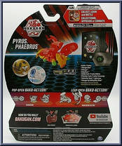 Pyrus Phaedrus from Bakugan - Battle Planet - Starter Pack manufactured by Spinmaster [Back]
