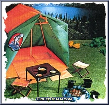Campin' Tent (Orange, Green) - Big Jim - Adventure Accessory Set - Mattel  Action Figure