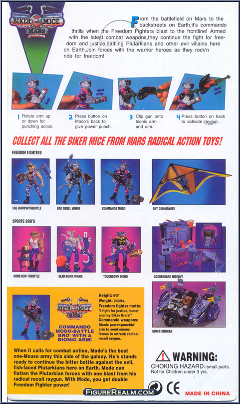 Commando Modo - Biker Mice From Mars - Freedom Fighters - Galoob Action ...