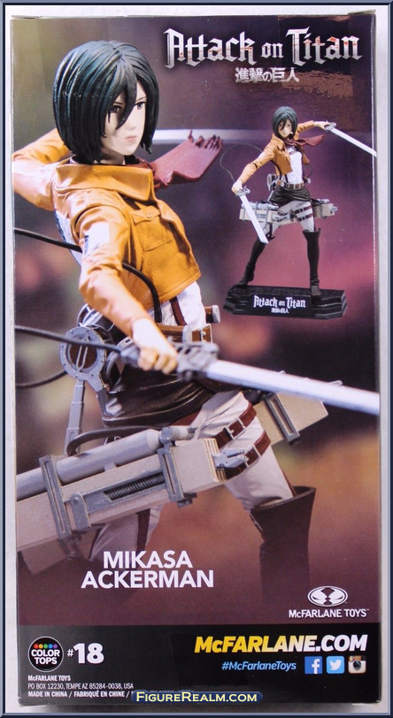 Mikasa Ackerman (Attack on Titan) - Color Tops - Green - McFarlane Action  Figure