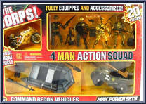 4 Man Action Squad / Command Recon Vehicles from Corps! - Max Power manufactured by Lanard Toys [Front]
