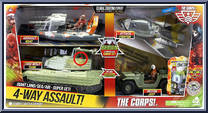 4-Way Assault (Giant Land/Sea/Air) from Corps! - Vehicles manufactured by Lanard Toys [Front]