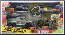 4-Way Assault (Giant Land/Air) from Corps! - Vehicles manufactured by Lanard Toys [Front]