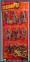 7 Figures / 2 Motorcycles from Corps! - Top Secret manufactured by Lanard Toys [Front]