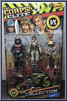 Triple Threat (Gray / Green Bike) from Corps! - Elite manufactured by Lanard Toys [Front]