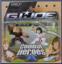 Snake Eyes / Storm Shadow from G.I. Joe - Combat Heroes - Movie - Wave 3 manufactured by Hasbro [Front]
