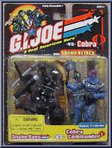 Snake Eyes (Black Uniform) vs. Cobra Commander Action Figure