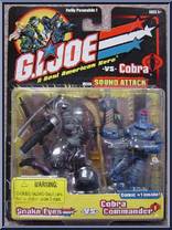 Snake Eyes (Gray Uniform) vs. Cobra Commander Action Figure