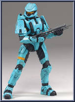 Spartan Soldier Scout (Cyan) from Halo 3 - Series 5 - Equipment Edition manufactured by McFarlane [Loose]