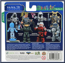 Spartan Hayabusa (Red) / ODST (Rookie) from Halo - Minimates - Toys R Us - Series 4 manufactured by Diamond Select [Back]