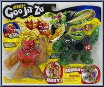 Golden Blazagon vs. Exclusive Rock Jaw from Heroes of Goo Jit Zu - Versus manufactured by Character Options [Front]