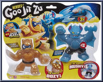 Golden Pantaro vs. Exclusive Battaxe from Heroes of Goo Jit Zu - Versus manufactured by Character Options [Front]