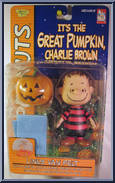 Linus Van Pelt (Security Blanket, Light-Up Jack-O-Lantern) (Pink / Black Striped Shirt) Action Figure