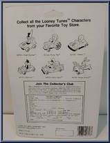 Tasmanian Devil from Looney Tunes - Blue Cards manufactured by ERTL [Back]