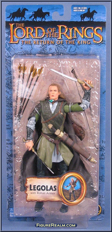 lord of the rings trilogy legolas with rohan armor action figure