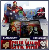 Black Widow / Crossbones from Marvel Minimates - Wave 67 - Civil War manufactured by Diamond Select [Front]