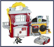 Bank Heist Battleground from Marvel Super Hero Squad - Spider-Man Playsets manufactured by Hasbro [Loose]