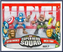 Captain America & Nick Fury from Marvel Super Hero Squad - Series  5 manufactured by Hasbro [Front]