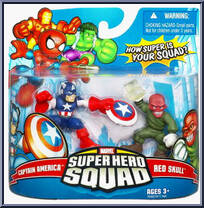 Captain America & Red Skull from Marvel Super Hero Squad - Series 10 manufactured by Hasbro [Front]