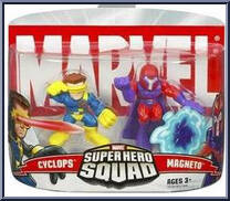 Cyclops & Magneto from Marvel Super Hero Squad - Series  1 manufactured by Hasbro [Front]