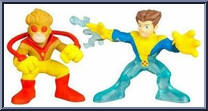 Iceman & Pyro from Marvel Super Hero Squad - Series  6 manufactured by Hasbro [Loose]