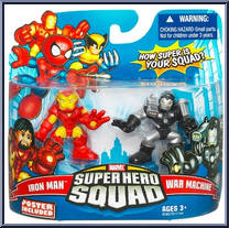 Iron Man (Extremis) & War Machine from Marvel Super Hero Squad - Series 17 manufactured by Hasbro [Front]