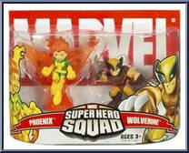Phoenix & Wolverine from Marvel Super Hero Squad - Series  4 manufactured by Hasbro [Front]