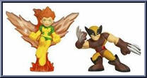 Phoenix & Wolverine from Marvel Super Hero Squad - Series  4 manufactured by Hasbro [Loose]