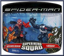 Spider-Man & Venom from Marvel Super Hero Squad - Spider-Man Series 1 manufactured by Hasbro [Front]