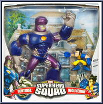 Sentinel & Wolverine from Marvel Super Hero Squad - Mega Packs manufactured by Hasbro [Front]