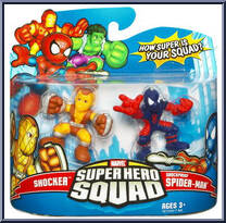 Shocker & Spider-Man (Shockproof) from Marvel Super Hero Squad - Series 12 manufactured by Hasbro [Front]