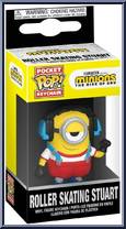 Roller Skating Stuart from Minions - Pop! Pocket Keychains manufactured by Funko [Front]
