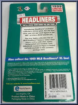 Andres Galarraga from MLB Headliners - 1999 Season manufactured by Corinthian [Back]