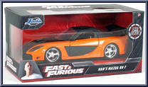 Han's Mazda RX-7 from Nano Hollywood Rides - Fast & Furious manufactured by Jada Toys [Front]
