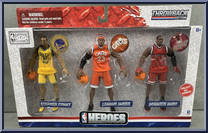Stephen Curry / Lebron James / Derrick Rose from NBA Heroes - Multi-Packs manufactured by Jazwares [Front]