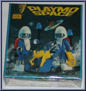 Two Astronauts with Cart from Playmo Space - Basic Series manufactured by Playmobil [Front]