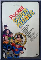 Aquaman from Pocket Super Heroes - White Card manufactured by Mego [Back]