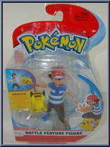 Pikachu from Pokemon - Battle Feature Figures manufactured by Jazwares [Front]