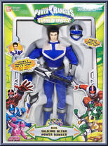 Blue Talking Ultra Power Ranger from Power Rangers Time Force - Talking manufactured by Bandai [Front]