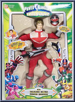 Red Talking Ultra Power Ranger from Power Rangers Time Force - Talking manufactured by Bandai [Front]