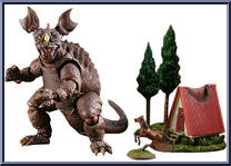 Godzilla - Baragon from Revoltech - Sci-Fi manufactured by Kaiyodo [Loose]
