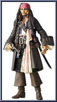 Pirates of the Caribbean - Captain Jack Sparrow from Revoltech - Sci-Fi manufactured by Kaiyodo [Loose]