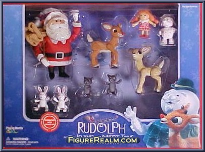 Figurine Collection (9-Pack Santa, Rudolph, Claire, Animals) - Rudolph ...