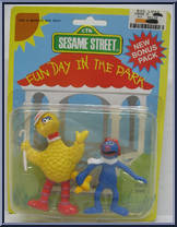 Big Bird (Cane) / Grover (Plane) from Sesame Street - Fun Day in the Park manufactured by Tara Toy [Front]