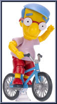 Milhouse (Bicycle) from Simpsons - Basic Series manufactured by Jakks Pacific [Loose]