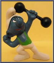 Barbell Smurf Action Figure