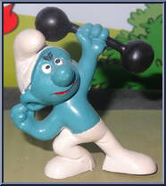Barbell Smurf Action Figure
