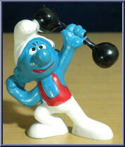Barbell Smurf Action Figure