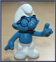 Brainy Smurf (Eyes Closed / Mouth Open) Action Figure